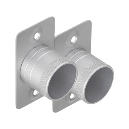 Tope 3/4" P/Tubo Cortina Plata (Par)
