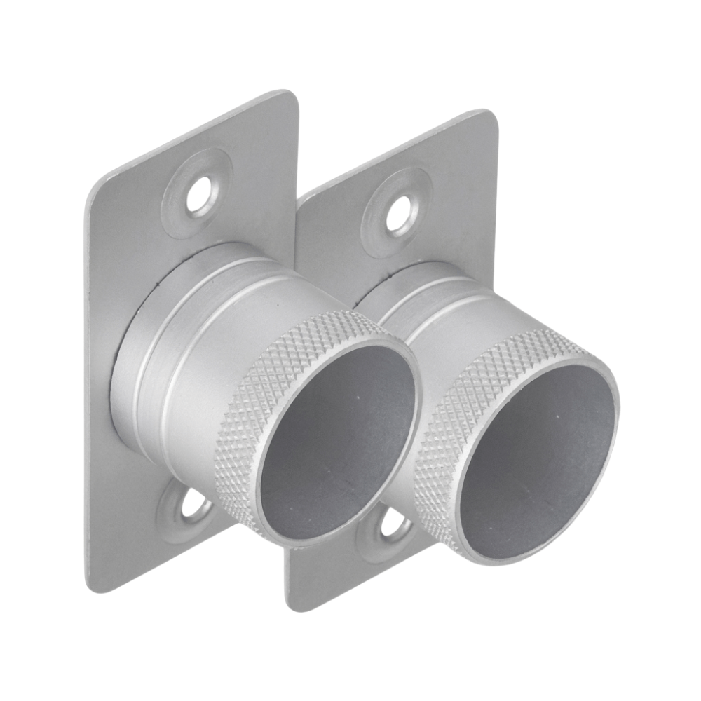 Tope 3/4" P/Tubo Cortina Plata (Par)